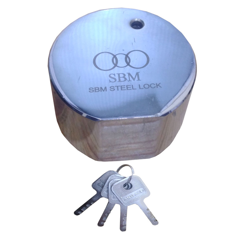 قفل کتابی اس بی ام مدل پشت بسته کد STEEL LOCK.80