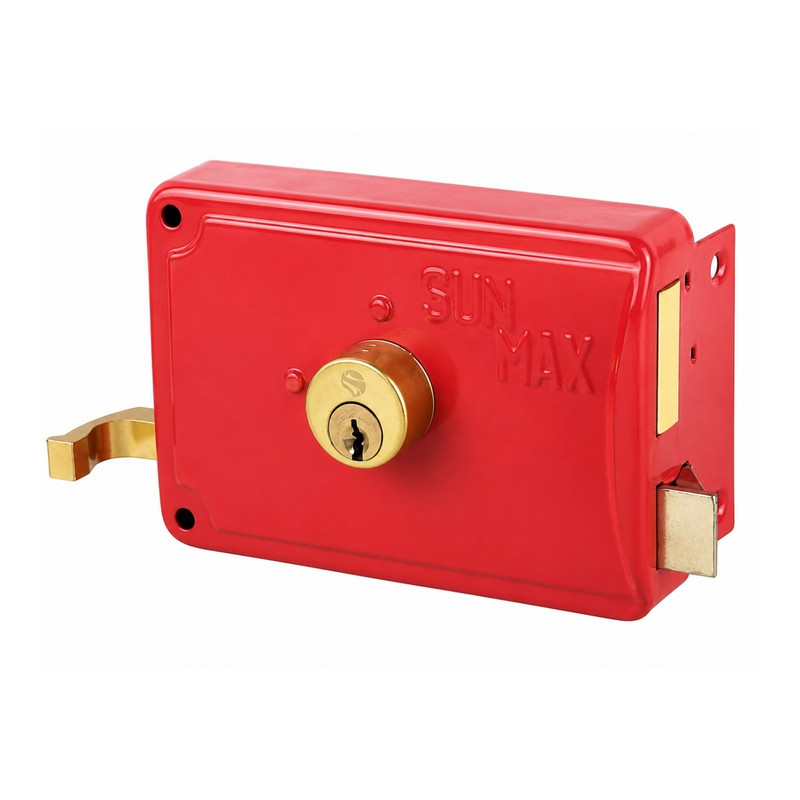 قفل در حیاطی سان مکث مدل Red Top Security سایز 7 میلی‌متر به‌ همراه 3 کلید