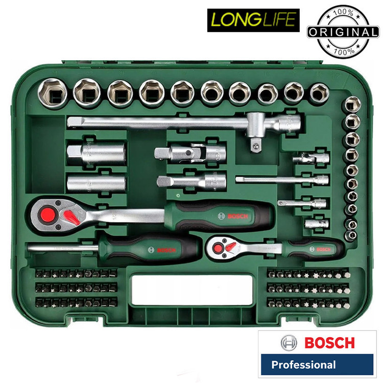 آچار و بکس بوش مدل فوق حرفه ای کد 1600A02Z9B مجموعه 132 عددی
