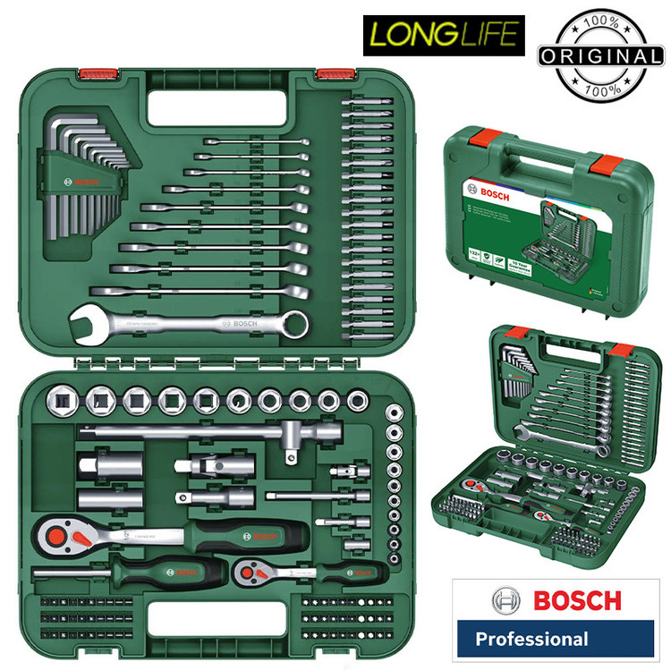 آچار و سری بکس بوش مدل فوق حرفه ای کد BO132X مجموعه 132 عددی