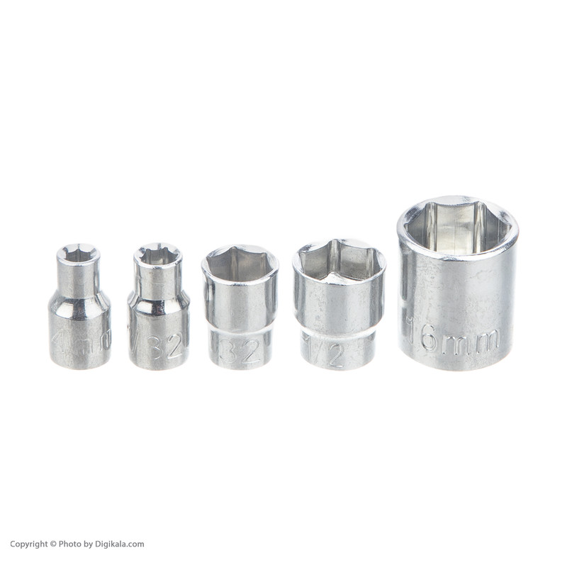 آچار و سری بکس و پیچ گوشتی جاب مدل J-200058 مجموعه 58 عددی