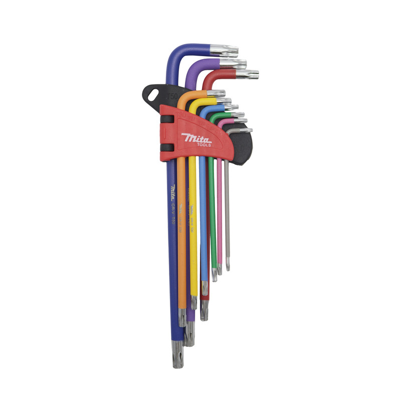 آچار آلن ستاره ای میتا مدل YPB-RANGI-T10-T50 مجموعه 9 عددی