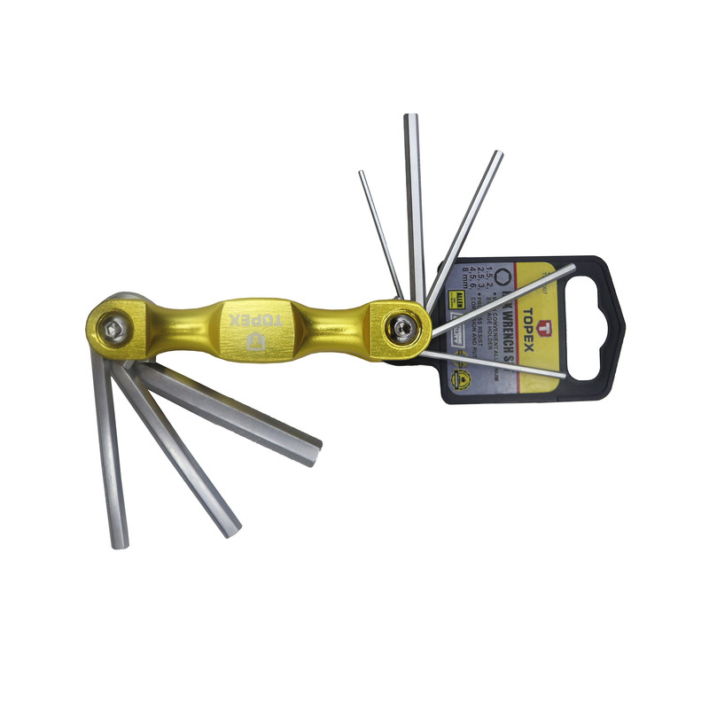 آلن بکس تاپکس مدل شش گوش کد YP-TP--1007-1.5/8MM مجموعه 8 عددی