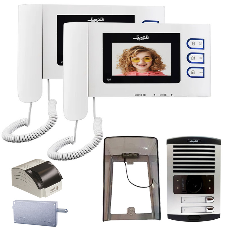 دربازکن تصویری الکتروپیک مدل 797-1086 به همراه بارانگیر LED دار