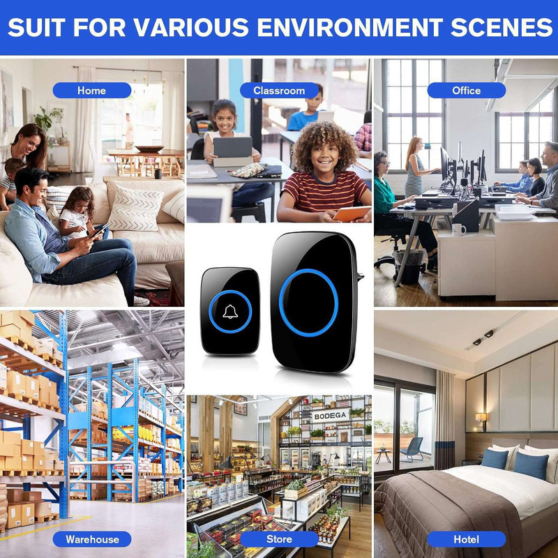 زنگ بی سیم کاکازی مدل A10-4 مجموعه 5 عددی