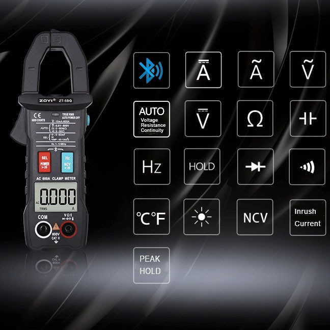 مولتی متر کلمپی بلوتوثی زویی مدل ZT-5BQ