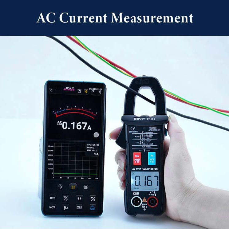 مولتی متر کلمپی بلوتوثی زویی مدل ZT-5BQ