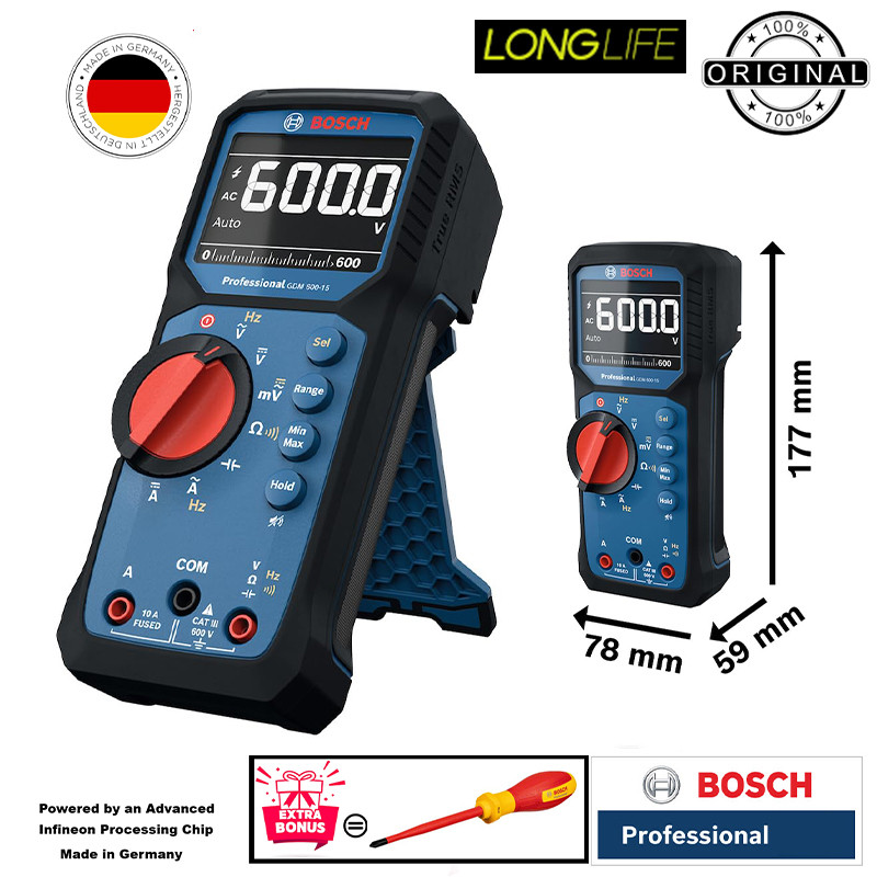 مولتی متر دیجیتال 600 ولت بوش مدل فوق حرفه ای کد GDM 600-15 Professional Extra