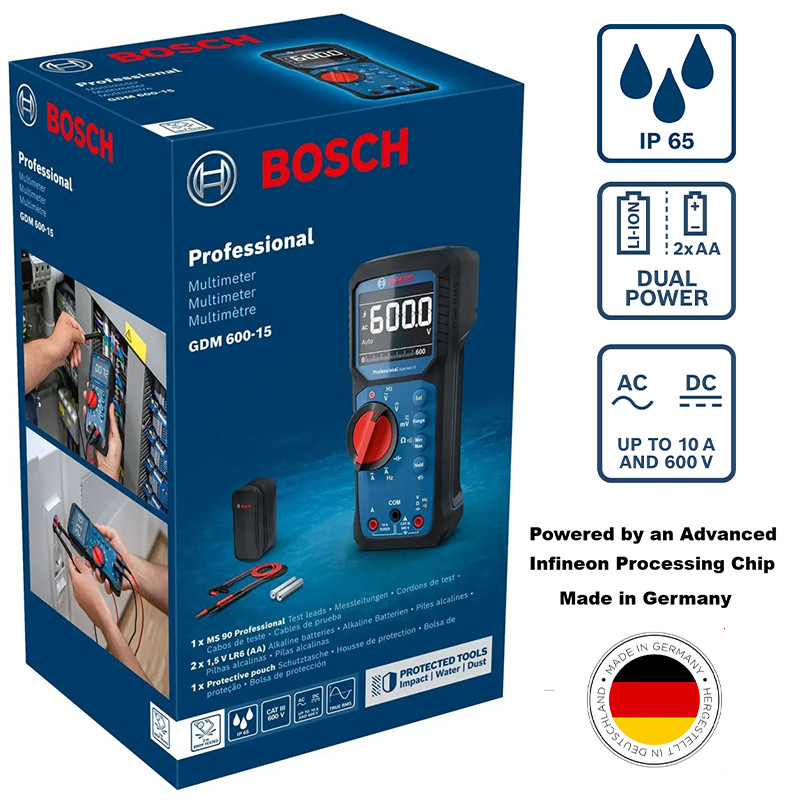 مولتی متر دیجیتال 600 ولت بوش مدل فوق حرفه ای کد GDM 600-15 Professional Extra