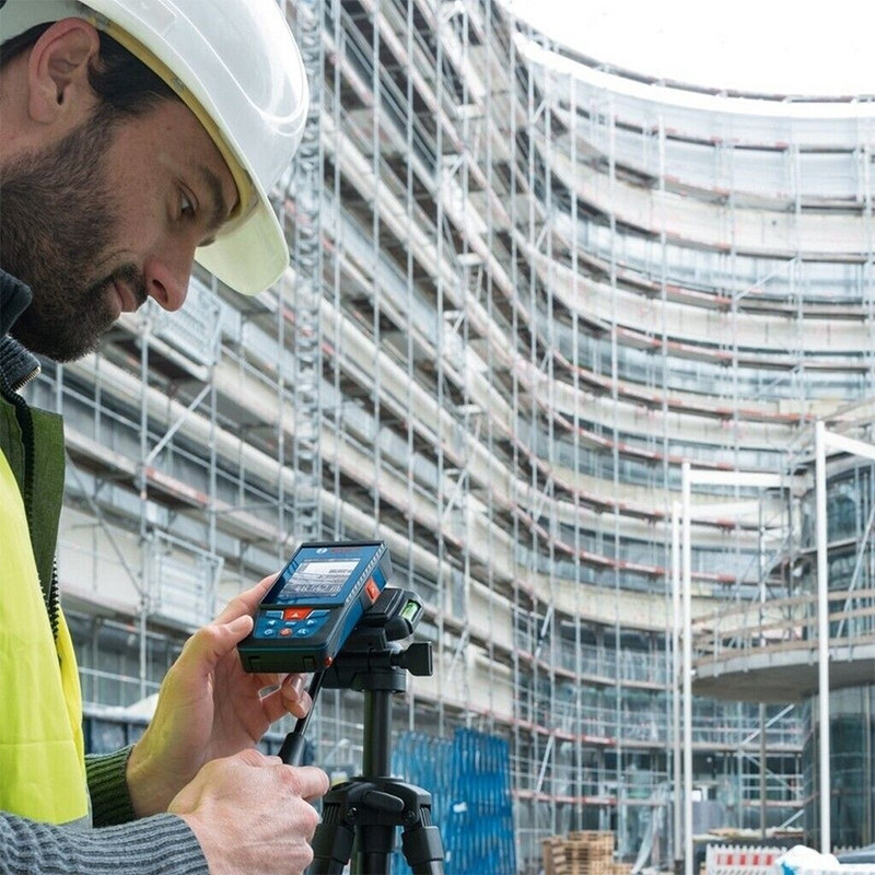 متر لیزری بوش مدل فوق حرفه ای دوربین دار GLM 150-27 C professional + BT150 + Red Glass Laser برد 150 متر