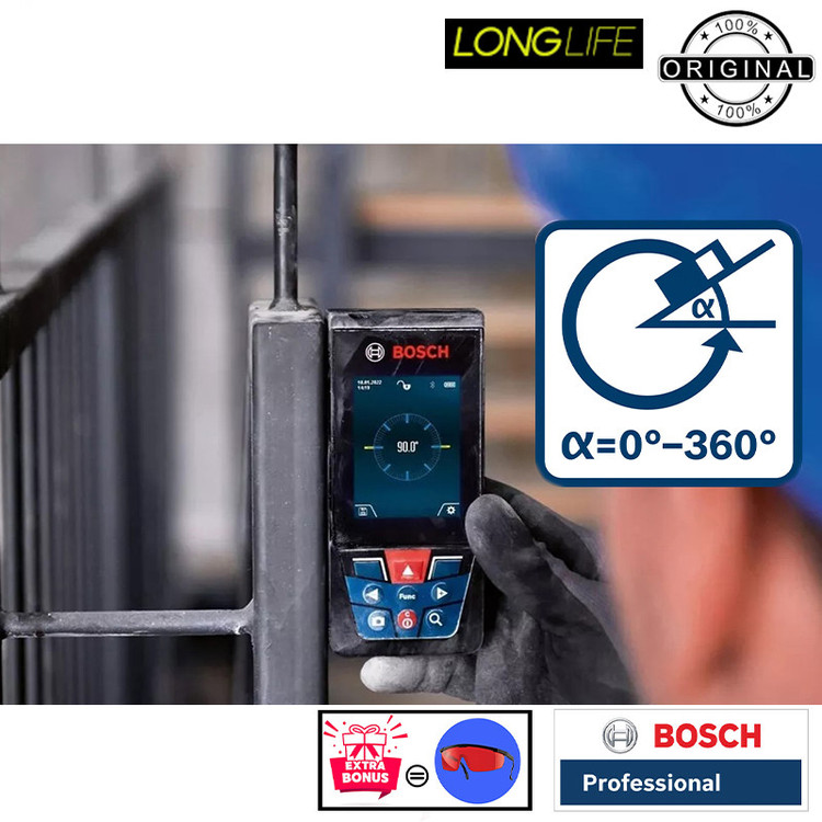 متر لیزری بوش مدل GLM 150-27 C / ISO NORM 16331-1 برد 150 متر به همراه سه پایه