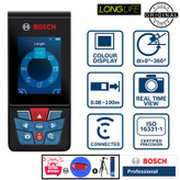 متر لیزری بوش مدل دوربین دار GLM 100-25 C Professional + BT150 + Red Glass Laser برد 100 متر