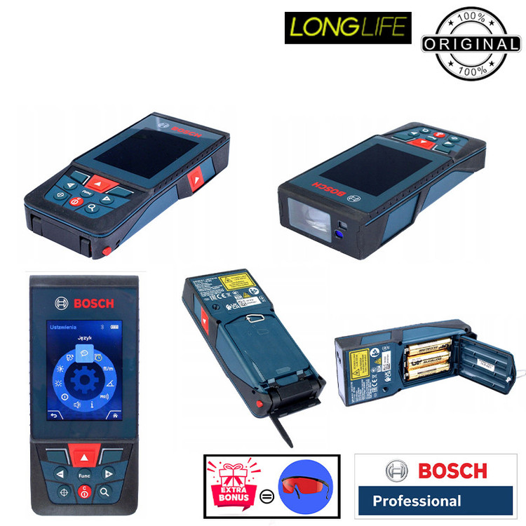 متر لیزری بوش مدل GLM 100-25 C + Extra Red Glass Professional
