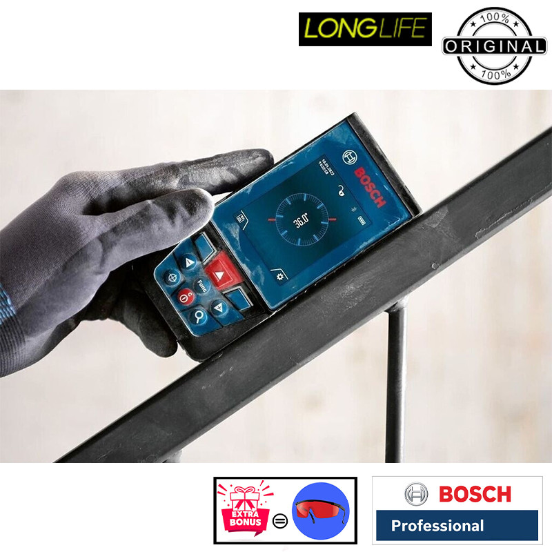 متر لیزری بوش مدل دوربین دار GLM 150-27 C professional Extra Red glass برد 150 متر
