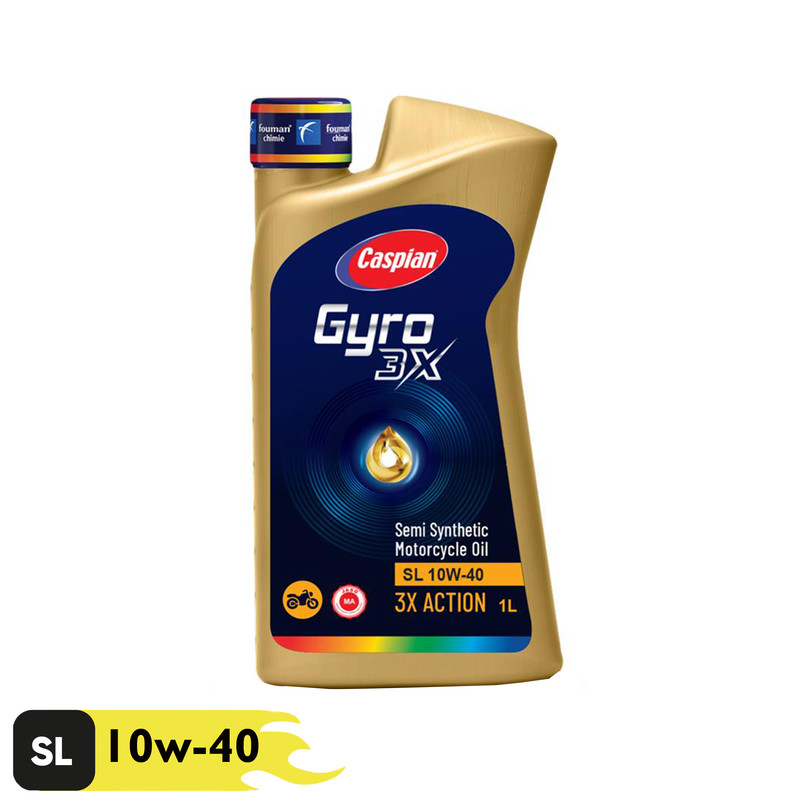 روغن موتورسیکلت کاسپین مدل SL-10W-40 حجم 1 لیتر