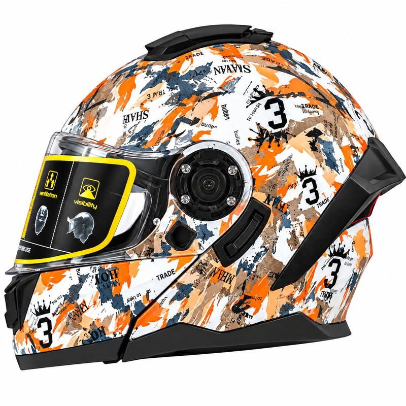 کلاه کاست فک متحرک لائوس عینک دار مدل طلق متحرک Royal Racing کد 2458