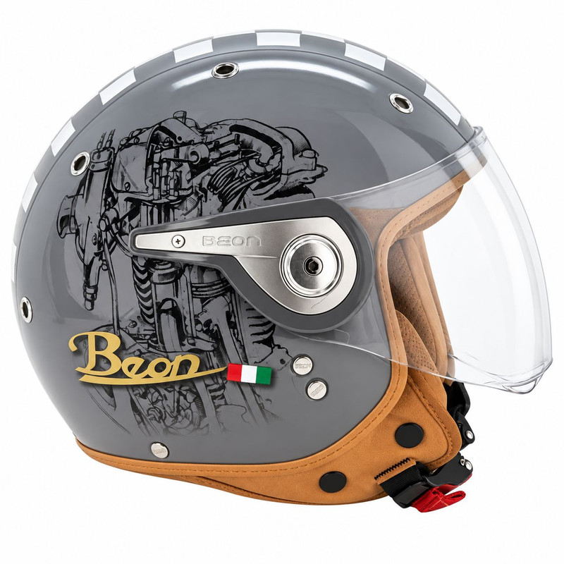 کلاه کاسکت وسپایی طلق‌ دار بیون مدل Urban Racer کد 2349