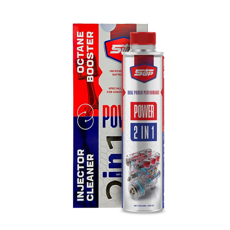 اکتان بوستر و انژکتور شوی دو کاره فایوآپ مدل Power 2 in 1 حجم 400 میلی لیتر بسته 12 عددی