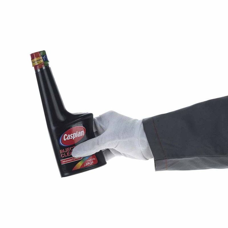 مکمل تمیز کننده سیستم سوخت خودرو کاسپین کد 02 حجم 230 میلی لیتر بسته 10 عددی
