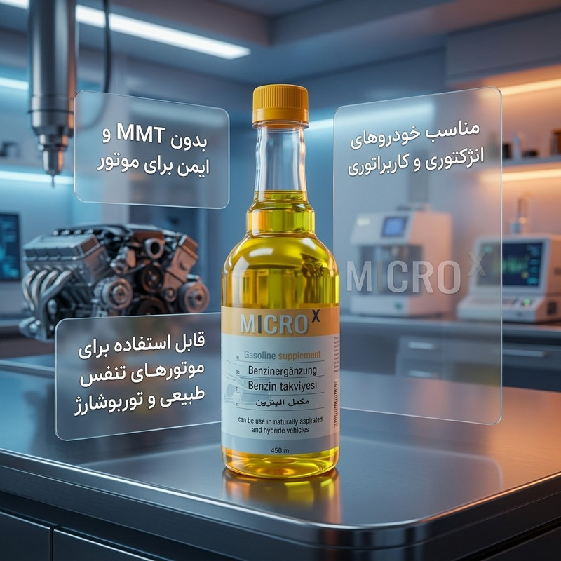 مکمل بنزین میکروایکس بیاض مدل 41 حجم 450 میلی لیتر