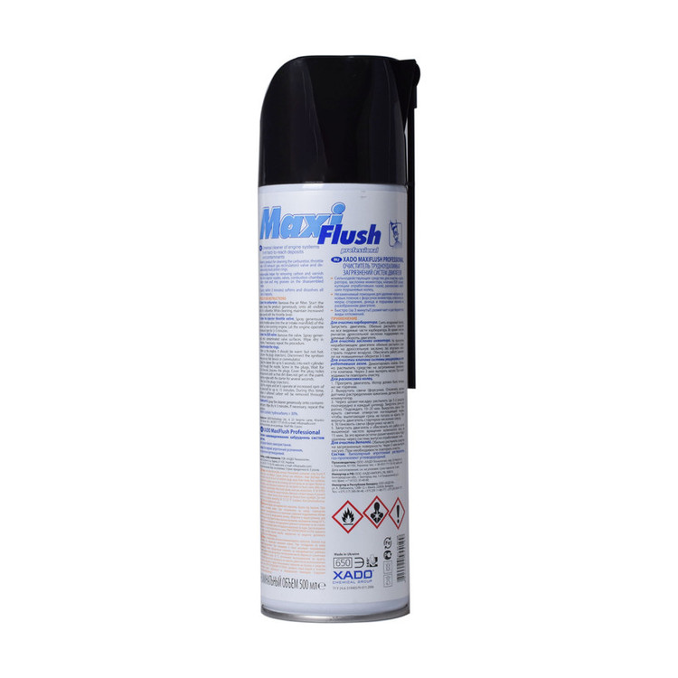 اسپری تمیز کننده انژکتور و دریچه گاز خودرو اکسادو مدل Maxi Flush Pro حجم 500 میلی لیتر