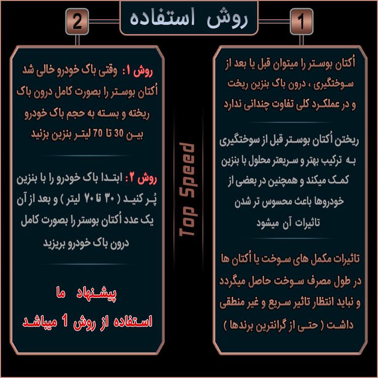 اُکتان بوستر و تمیز کننده انژکتور تاپ اِسپید کد T-20 حجم 300 میلی لیتر