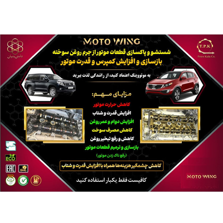 مکمل روغن موتور خودرو موتو وینگ مدل MW-14031 حجم 250 میلی لیتر