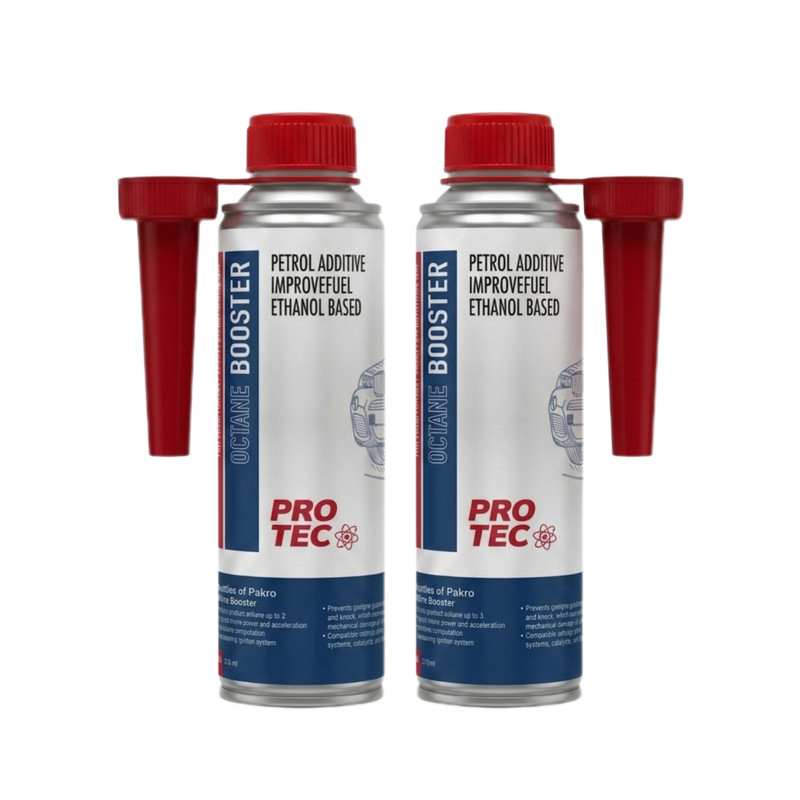 اکتان بوستر و مکمل سوخت خودرو بنزینی پاکرو مدل PRO TEC حجم 300 میلی لیتر بسته 2 عددی