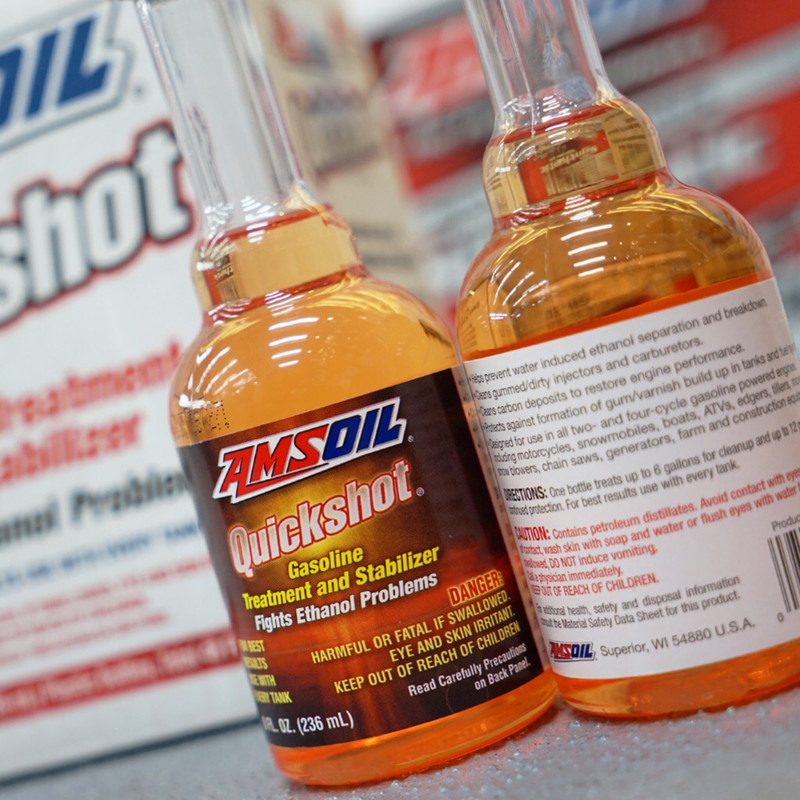 تمیزکننده سیستم سوخت رسانی و تثبیت کننده سوخت امس اویل مدل QuickShot حجم 236 میلی لیتر