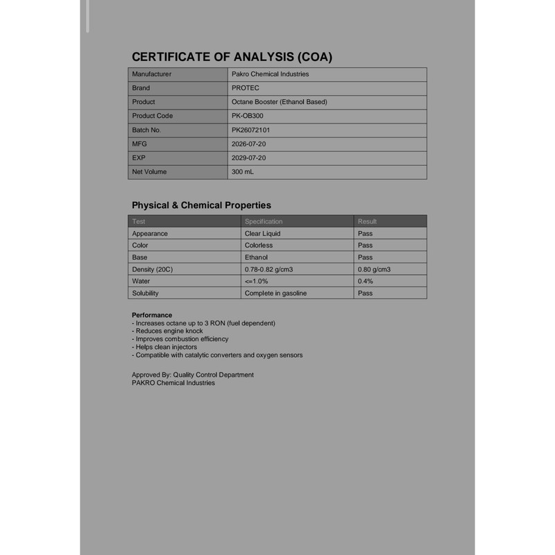 مکمل سوخت خودرو توربو پاکرو مدل E99 PRO حجم ۳۰۰ میلی لیتر