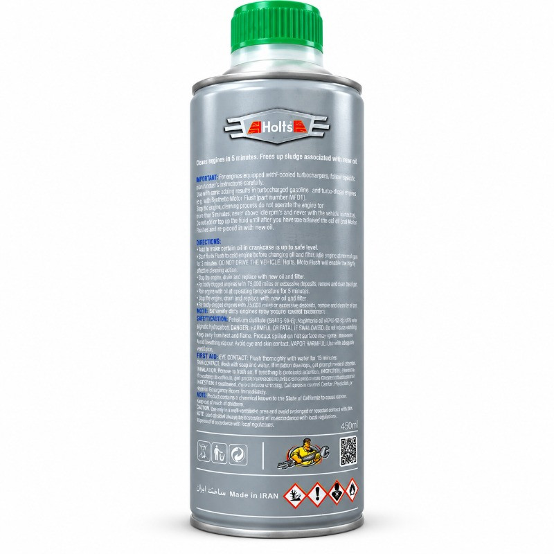 مکمل روغن موتور خودرو بنزینی هولتس مدل Engine Flush حجم 450 میلیلیتر