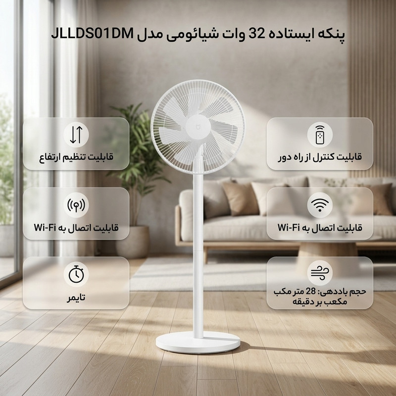 پنکه ایستاده 32 وات شیائومی مدل JLLDS01DM