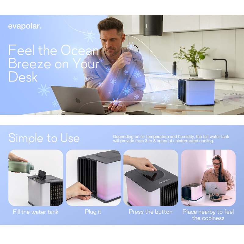 پنکه رومیزی اواپولا مدل EV-3000 ظرفیت 000 میلی آمپرساعت