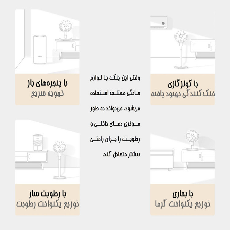 پنکه رومیزی شیائومی مدل Smart Standing Air Circulation Fan BPLDS08DM