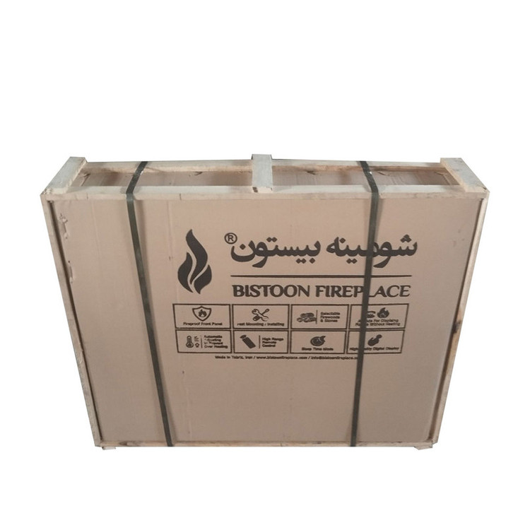بخاری گازی دیواری شومینه بیستون مدل GF120.M.CH.E