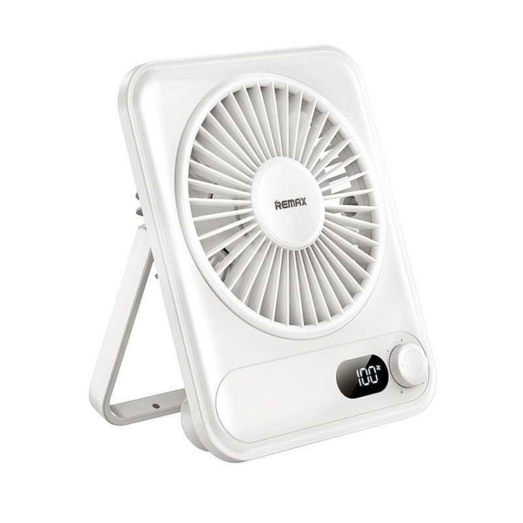 پنکه شارژی ریمکس مدل F03 ظرفیت 1200 میلی آمپر ساعت
