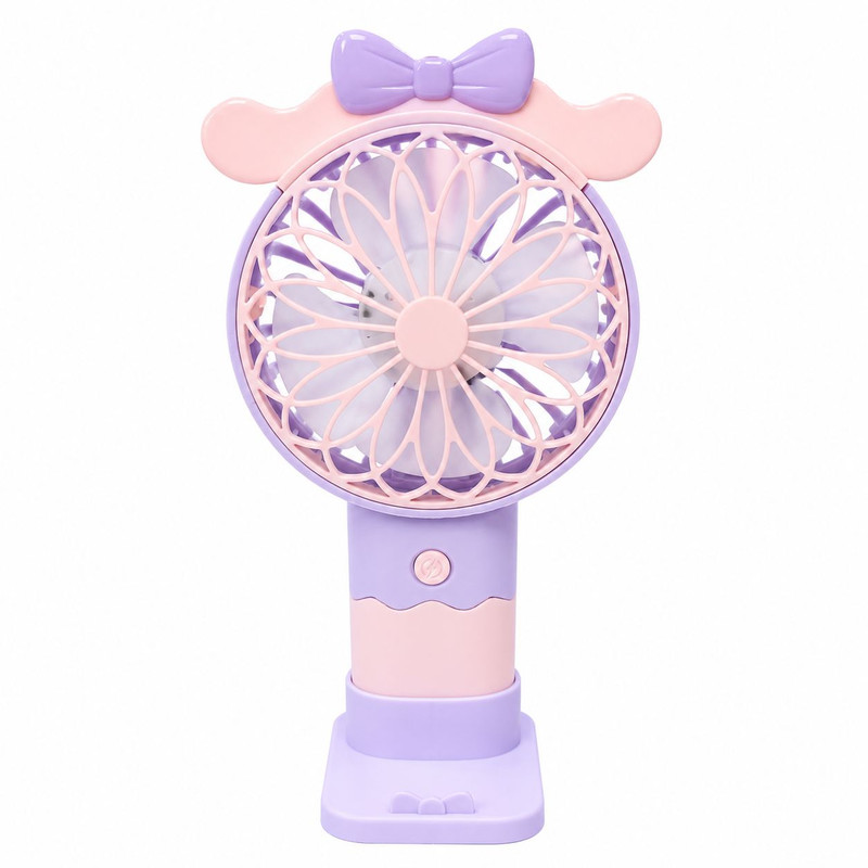 پنکه دستی شارژی مدل Mini Fan طرح پاپیون با پایه رومیزی