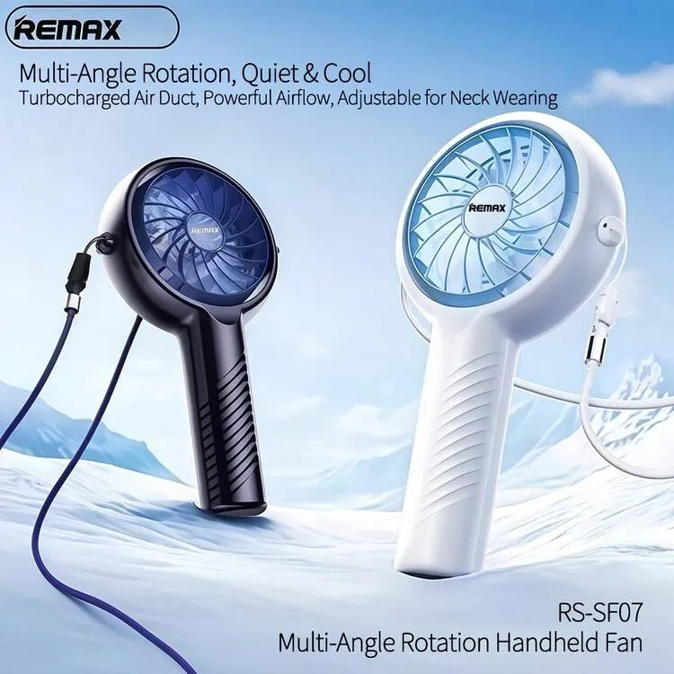 پنکه شارژی ریمکس مدل SF07 ظرفیت 1200 میلی آمپر ساعت