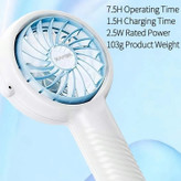 پنکه شارژی ریمکس مدل SF07 ظرفیت 1200 میلی آمپر ساعت