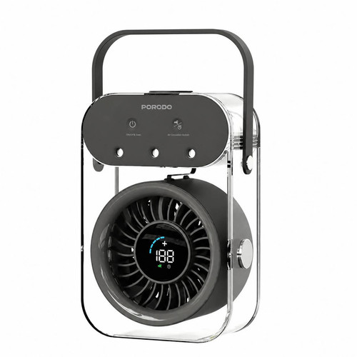 پنکه شارژی رومیزی پرودو مدل PDLFSTZH26BK Aqua ظرفیت 4000 میلی آمپر ساعت