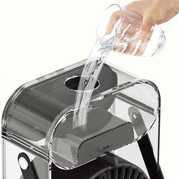 پنکه شارژی رومیزی پرودو مدل PDLFSTZH26BK Aqua ظرفیت 4000 میلی آمپر ساعت