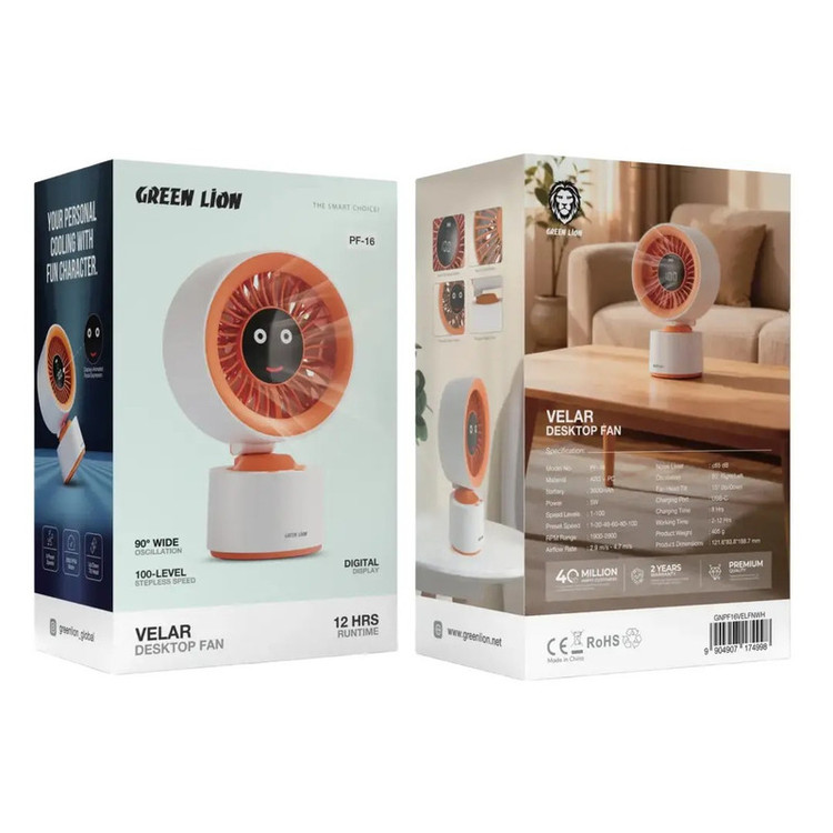 پنکه رومیزی گرین لاین مدل Green Lion VELAR Desktop Fan GNPF16VELFN
