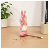 پنکه رومیزی شارژی مدل خرگوش اسکوتری با مداد تراش چراغ دار کد Bunny Ride USB