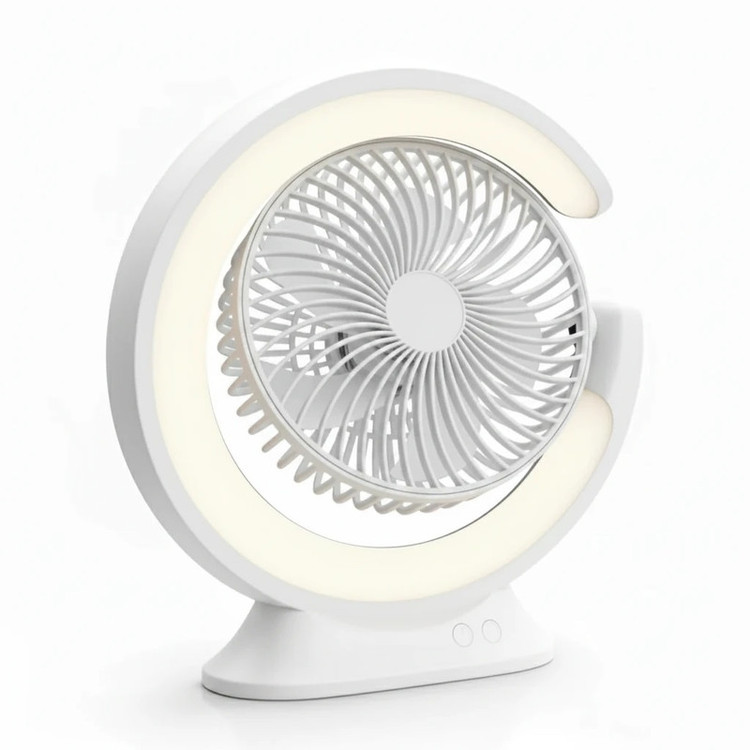 پنکه شارژی شروین مدل shervin Table Light Fan ظرفیت 4000 میلی آمپرساعت