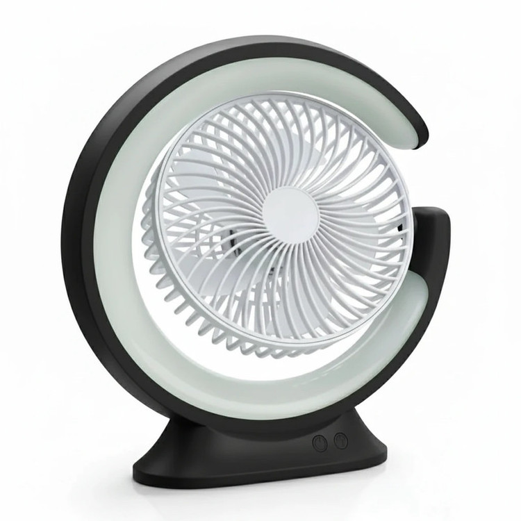 پنکه شارژی شروین مدل shervin Table Light Fan ظرفیت 4000 میلی آمپرساعت