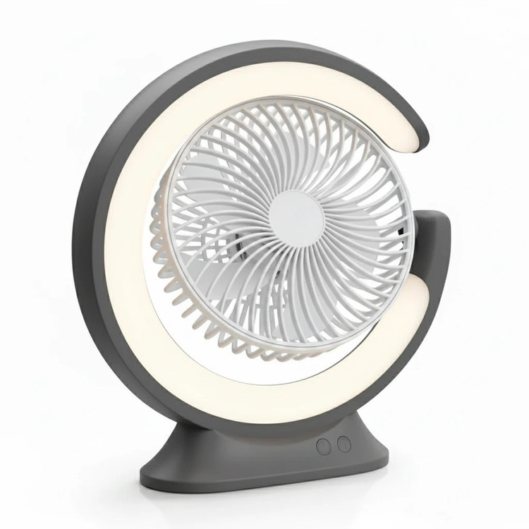 پنکه شارژی شروین مدل shervin Table Light Fan ظرفیت 4000 میلی آمپرساعت