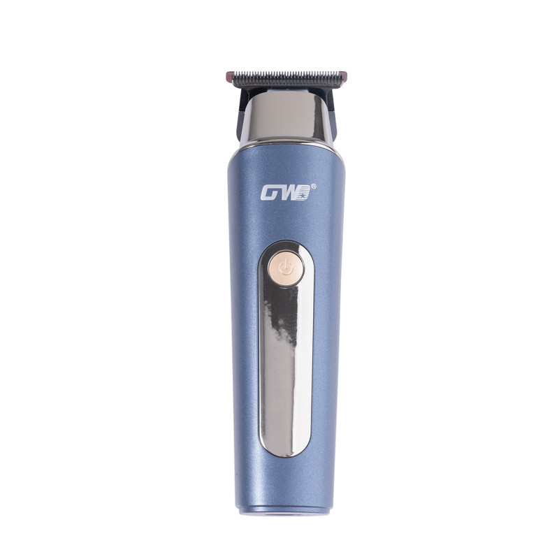 ماشین اصلاح موی سر و صورت جی دبلیو مدل GW-9876، صفر زن و خط زن، جنس تیغه کروم و استیل ضدزنگ، موتور 7000 دور در دقیقه، باتری لیتیوم یون با ظرفیت 500 میلی‌آمپر ساعت، شارژ با کابل USB، همراه با سه شانه 1، 2 و 3 میلی‌متری، نشانگر شارژ و عملکرد