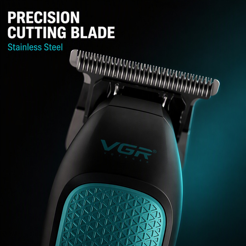 ماشین اصلاح موی سر و صورت شارژی وی جی ار مدل V-925 وزن 180 گرم با باتری قابل شارژ و تیغه استیل ضد زنگ