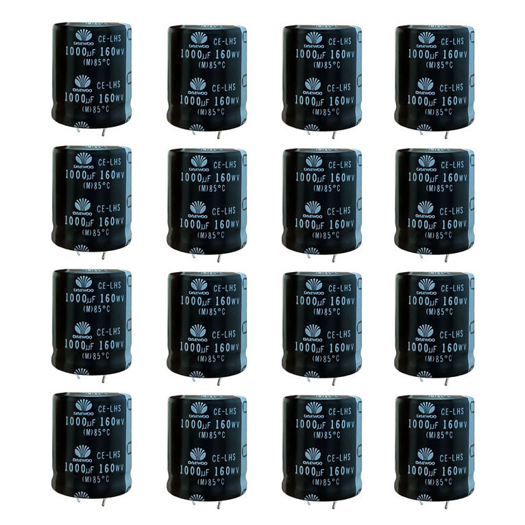 خازن 1000 میکروفاراد 160 ولت دوو مدل SK-1000160 بسته 16 عددی