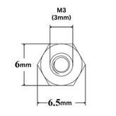 اسپیسر مدل FFR-12mm-M3 بسته 100 عددی